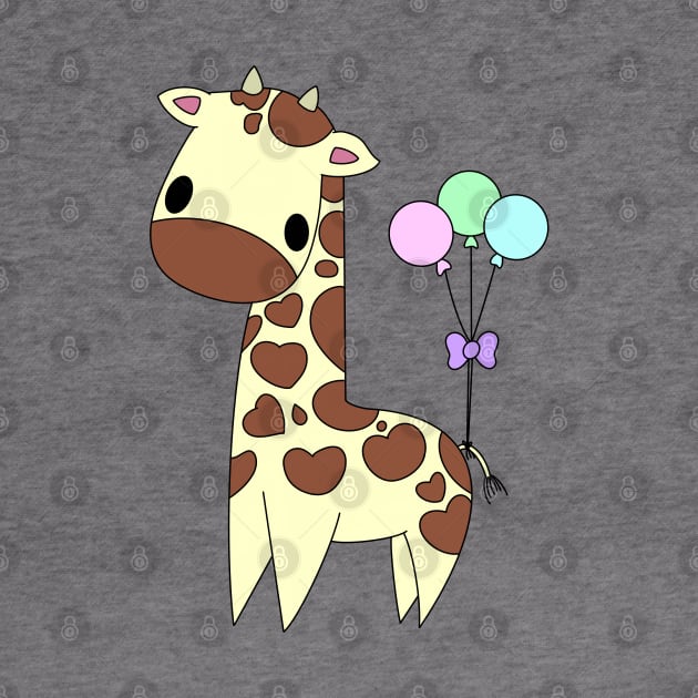 Baby Giraffe with Balloons by Mamma Panda1